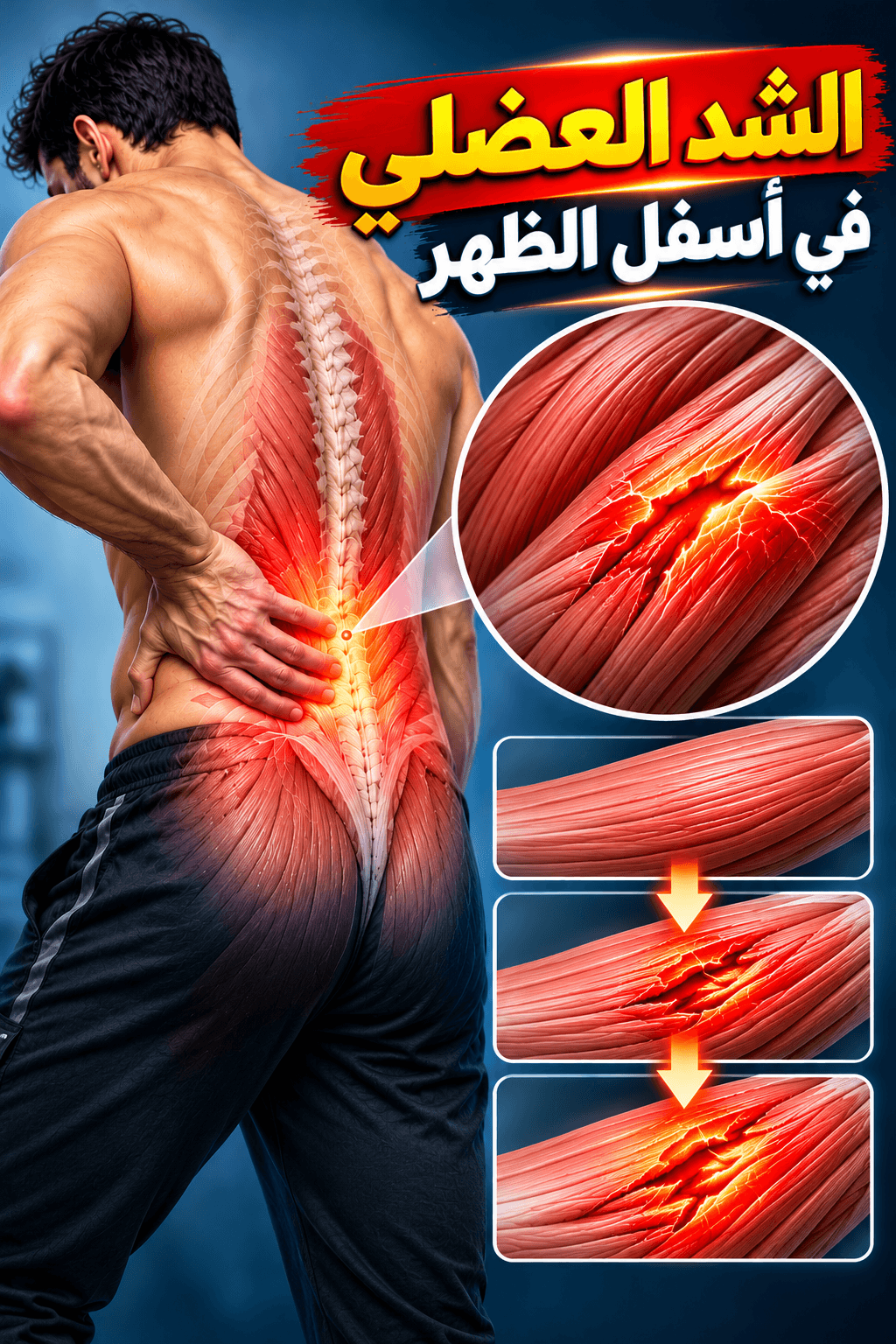 الشد العضلي في أسفل الظهر: أسبابه وتأثيره على الحركة